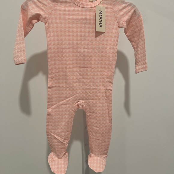 Cozy Pink Waffle Footie One Piece - Picture 1 of 4